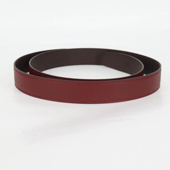 HERMES Constance Belt Leather 48"" Wine Red Auth - Picture 5 of 11